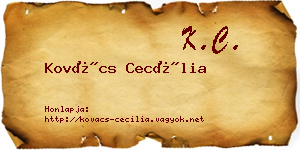 Kovács Cecília névjegykártya