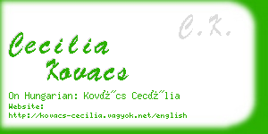 cecilia kovacs business card